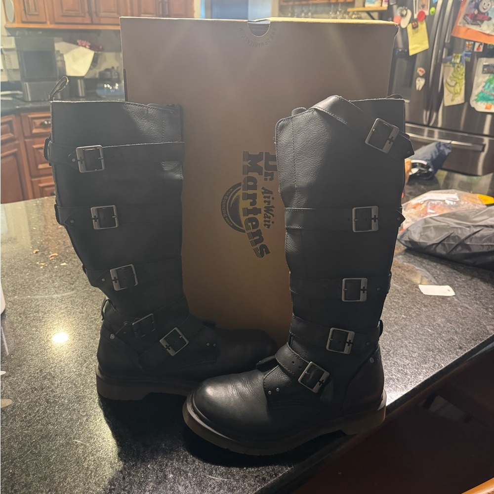 Dr. Martens Black Buckle Boots